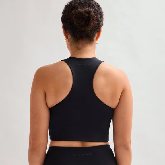 Girlfriend Collective Paloma Racerback Sports Bra Black Medium‎ NWT - Picture 2 of 9